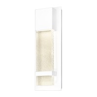 Emliviar Modern Led Wall Sconce, 14 Inch Indoor Outdoor Sconce Light With Bubble Glass, White Finish, 0395-Wd Wh