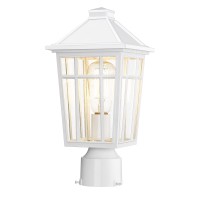 Darkaway Outdoor Post Lights Lamp Post Light Fixture, Waterproof Aluminum Housing With Glass, Fence Post Deck Lighting For Garden, Patio, Pathway (1 Pack, White)