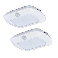 Good Earth Lighting Led Rechargeable Puck Light 2Pack White Motion Sensing Magnet 4000K 50 Lumens Each Usb Charging Cor