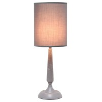 Traditional Candlestick Table Lamp Gray Wash