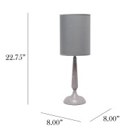 Traditional Candlestick Table Lamp Gray Wash