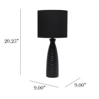 Alsace Bottle Table Lamp Black