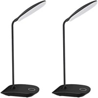 Deeplite Led Desk Lamp With Flexible Gooseneck 3 Level Brightness, Battery Operated Table Lamp 5W Touch Control, Compact Portable Lamp For Dorm Study Office Bedroom(Set Of 2)