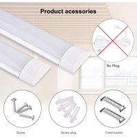 Sararoom 10Pcs 4Ft Led Shop Light Fixture 40W Led Tube Light, 4800Lm, 6500K Cold White, 120Cm 47.2Inch Led Garage Closet Light Ceiling Light For Office Home Basement, No Plug, No Ground Wire