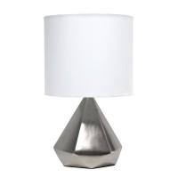 Solid Pyramid Table Lamp Silver