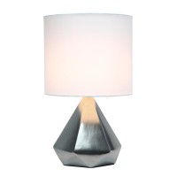 Solid Pyramid Table Lamp Silver