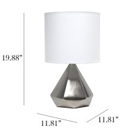 Solid Pyramid Table Lamp Silver