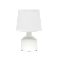 Simple Designs Lt2080-Off Mini Bocksbeutal Concrete Table Lamp, Off White