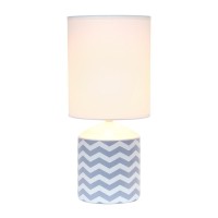 Fresh Prints Table Lamp Gray Waves