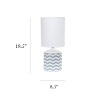 Fresh Prints Table Lamp Gray Waves