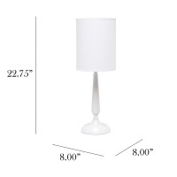 Traditional Candlestick Table Lamp White