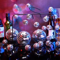 Sumind 8 Packs Disco Ball Party Decorations Mini Disco Ball Ornaments Silver Hanging Disco Ball Reflective Mirror Disco Ball For