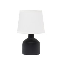 Simple Designs Lt2080-Blk Mini Bocksbeutal Concrete Table Lamp, Black