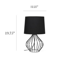 Geometrically Wired Table Lamp Black