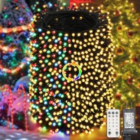 Lyhope Christmas Lights, 328Ft 1000 Led Christmas Fairy Lights, Warm White & Multi Color Changing String Lights, With Remote 11 Modes 30V Xmas Tree Lights For Patio Yard Party Indoor Outdoor Decor