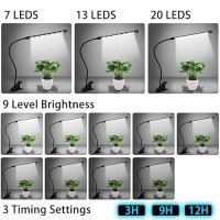 Grow Lights For Indoor Plants Growing 6500K White Led Grow Lamp 9 Dimmable Settings For Indoor Plants With White Spectrum Adj