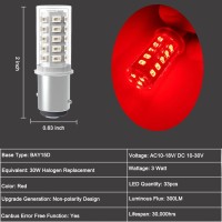 Kakemono 1157 Led Bulb, Bay15D 7528 2057 2357 Led Led Bulbs For Back Up Reverse Light, Tail Light, Brake Light,Turn Signal Light, Pack Of 2Pcs Red