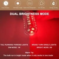 Kakemono 1157 Led Bulb, Bay15D 7528 2057 2357 Led Led Bulbs For Back Up Reverse Light, Tail Light, Brake Light,Turn Signal Light, Pack Of 2Pcs Red