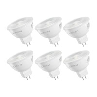 Linkind Mr16 Led Bulb Dimmable, Gu5.3 Bi-Pin Base Mr16 Led Bulbs, 6.5W (70W Equivalent) 5000K Daylight 640Lm Mr16 Led 40 Degree Beam Angle For Spot Lights, Recessed, Tracking Lights, 12V, 6 Packs