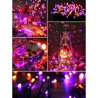 Flacchi 2 Pack Solar Halloween Lights Total 144Ft 400 Led 8 Modes Outdoor String Lights Waterproof Solar Fairy Lights For Garden