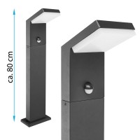 Max K O M F O R T Floor Light Outdoor Light With Motion Sensor Path Lighting Led Black Ip44 Outdoor Lighting Garden Modern 80 Cm Aluminium Floor Lamp 1505A1-800