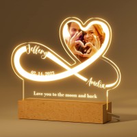 Valentines Day Gifts For Her - Personalized Night Lamp With Picture For Women, Men, Led 3D Illusion Personalized Light, Gifts For Anniversary, Birthday, Girlfriend, Boyfriend, Valentines Day Gifts