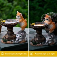 Gardenfans Cat Garden Figurines Outdoor Decor Outdoor Solar Statue With Led Lights For Patio Lawn Yard Art Decoration Housewar