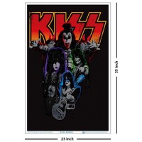 Kiss Officially Licensed Neon Blacklight Poster 23 X 35