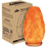 Himalayan Glow Natural Himalayan Salt Lamp With Dimmer Switch All Natural And Handcrafted With Wooden Base 68 Lbs