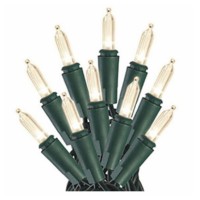 SYLVANIA 100 Lt STAYLIT Warm White LED Set Green Wire Traditional Glass Look bulbs 12 in Lead 4 in spacing 3 in End IndoorOutdoor Color Box UL Listed Includes 2 Spare bulbs and 1 Spare fuse and 2 Spare Reflectors