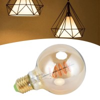 Youthink Light, G80 Led Bulb Dimmable Vintage Flexible Filament E27 Lamp Holder 4W Warm Light Gold 110V For Home Bar