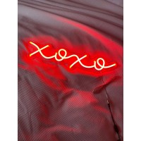 Raaxola Xoxo Red Neon Led Signs Usb Powered Acrylic Light For Golden Wedding Anniversary Wall Decor Bedroom Living Room Bar Game