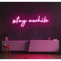 Stay A While Neon Led Signs Usb Powered Acrylic Light For Wall Decor Bedroom Living Room Bar Game Room Prom Wedding Halloween Ch