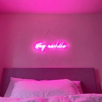 Stay A While Neon Led Signs Usb Powered Acrylic Light For Wall Decor Bedroom Living Room Bar Game Room Prom Wedding Halloween Ch