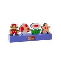 Paladone Super Mario Bros Icons Light Sound Reactive Mode Decorative Light Up Super Mario Figure Bedroom Accessories Decor