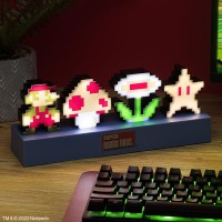 Paladone Super Mario Bros Icons Light Sound Reactive Mode Decorative Light Up Super Mario Figure Bedroom Accessories Decor