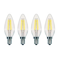 Satco S996104 C11 Decorative Led Filament Light Bulb 60Wreplacement 55W 3000K 4Pack