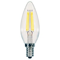 Satco S996104 C11 Decorative Led Filament Light Bulb 60Wreplacement 55W 3000K 4Pack