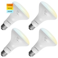 Luxrite 4-Pack Br30 Led Bulb, 65W Equivalent, 3 Colors 2700K | 3000K | 5000K, Dimmable, 850 Lumens, Led Flood Light Bulbs, 10W, Damp Rated, Indoor/Outdoor - Living Room, Kitchen, And Recessed