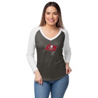 Foco Womens Nfl Team Logo Ladies Fashion Raglan Top Shirt, Big Logo Solid, Small Us