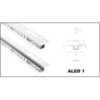 Hexim Rigips Led Aluminium Profile Drywall Profile 12 Mm Deep Including Cover Various Widths (10 Metres, 12 Mm Light Width) Cable Duct