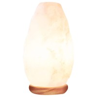 Himalayan Glow Crystal Salt Lamp, 5-7 Lbs Hand Curved Night Light, Salt Lamp With Neem Wooden Base, Best For Gift And Home Decor (Etl Certified) - White