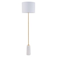 Titan Floor Lamp White And Brass