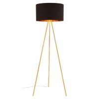 Mariel Floor Lamp Black And Gold