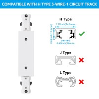 Leonlite H Track Power Feedable I Connector, H Type Single Circuit 3-Wire-1 Track Lighting Kit, Ul Listed, Flame Retardant Material, For H Track System, White