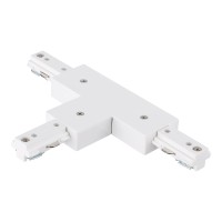 Leonlite H Track T Connector, H Type Single Circuit 3-Wire-1 Track Lighting Kit, Ul Listed, Flame Retardant Material, For H Track System, White