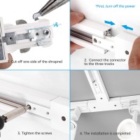 Leonlite H Track T Connector, H Type Single Circuit 3-Wire-1 Track Lighting Kit, Ul Listed, Flame Retardant Material, For H Track System, White