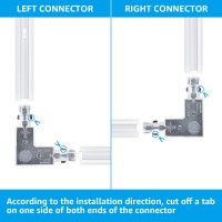 Leonlite H Track L Connector, H Type Single Circuit 3-Wire-1 Track Lighting Kit, Ul Listed, Flame Retardant Material, For H Track System, White