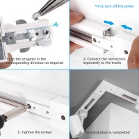 Leonlite H Track L Connector, H Type Single Circuit 3-Wire-1 Track Lighting Kit, Ul Listed, Flame Retardant Material, For H Track System, White