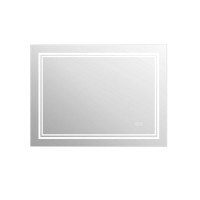 Victoria 24 In. W X 30 In. H Rectangular Frameless Anti-Fog Wall Bathroom Led Vanity Mirror In Silver